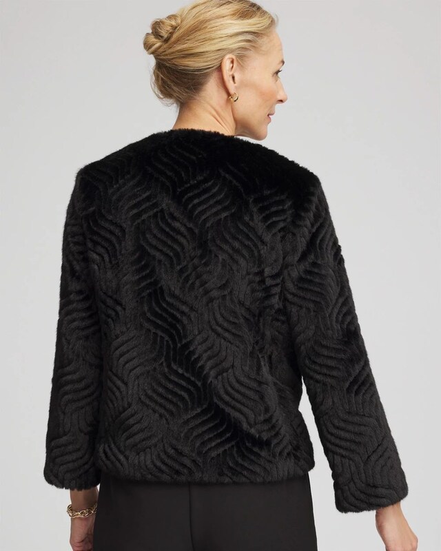 Pattern Fur Jacket - image 3